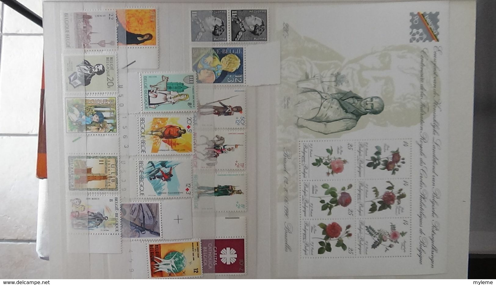 H121 Très belle collection de Belgique en timbres, carnets et blocs **. A saisir !!!