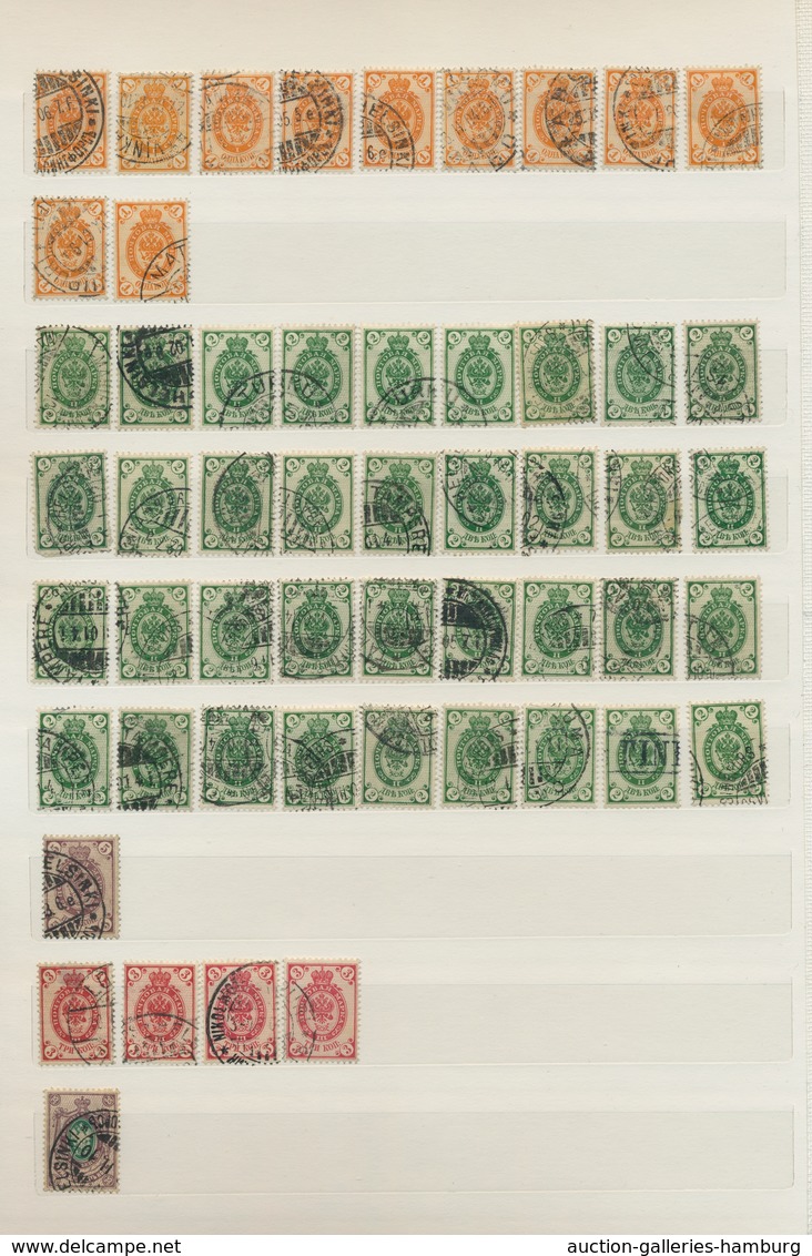 Russland - Stempel: USED IN FINLAND: Ca. 1905-13, Sammlung Von 600 Marken, In Finnland Gebraucht, Da - Other & Unclassified