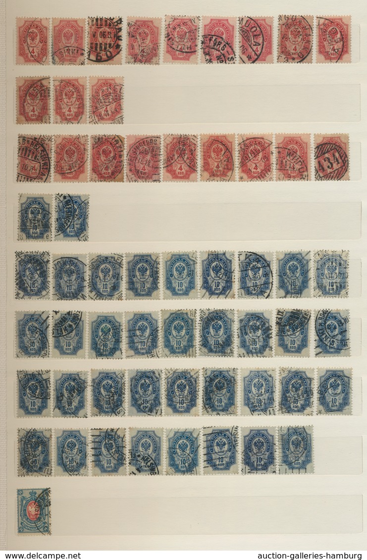 Russland - Stempel: USED IN FINLAND: Ca. 1905-13, Sammlung Von 600 Marken, In Finnland Gebraucht, Da - Other & Unclassified