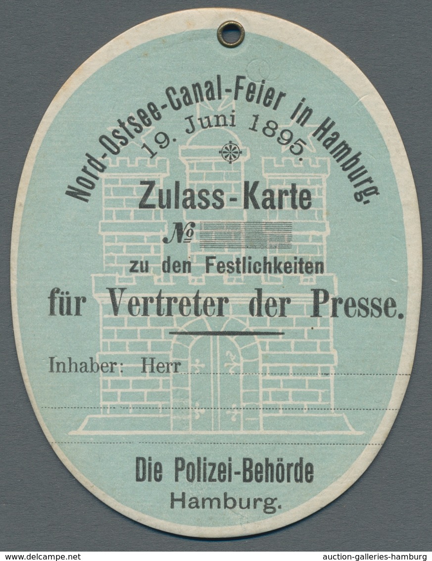 Heimat: Schleswig-Holstein: NORD-OSTSEE-KANAL; 1895, Zeitgeschichtlich Hochinteressante Sammlung Von - Sonstige & Ohne Zuordnung