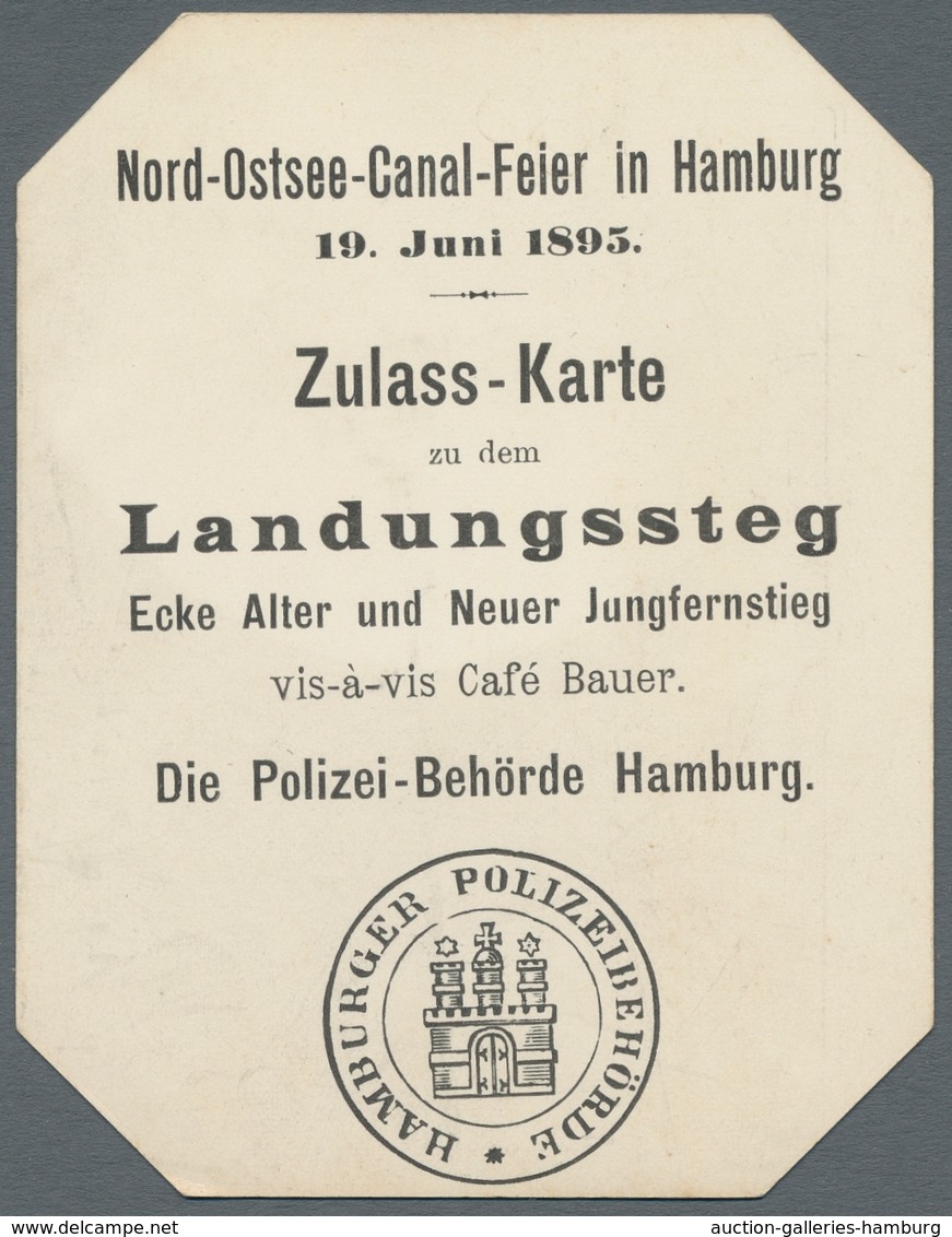 Heimat: Schleswig-Holstein: NORD-OSTSEE-KANAL; 1895, zeitgeschichtlich hochinteressante Sammlung von