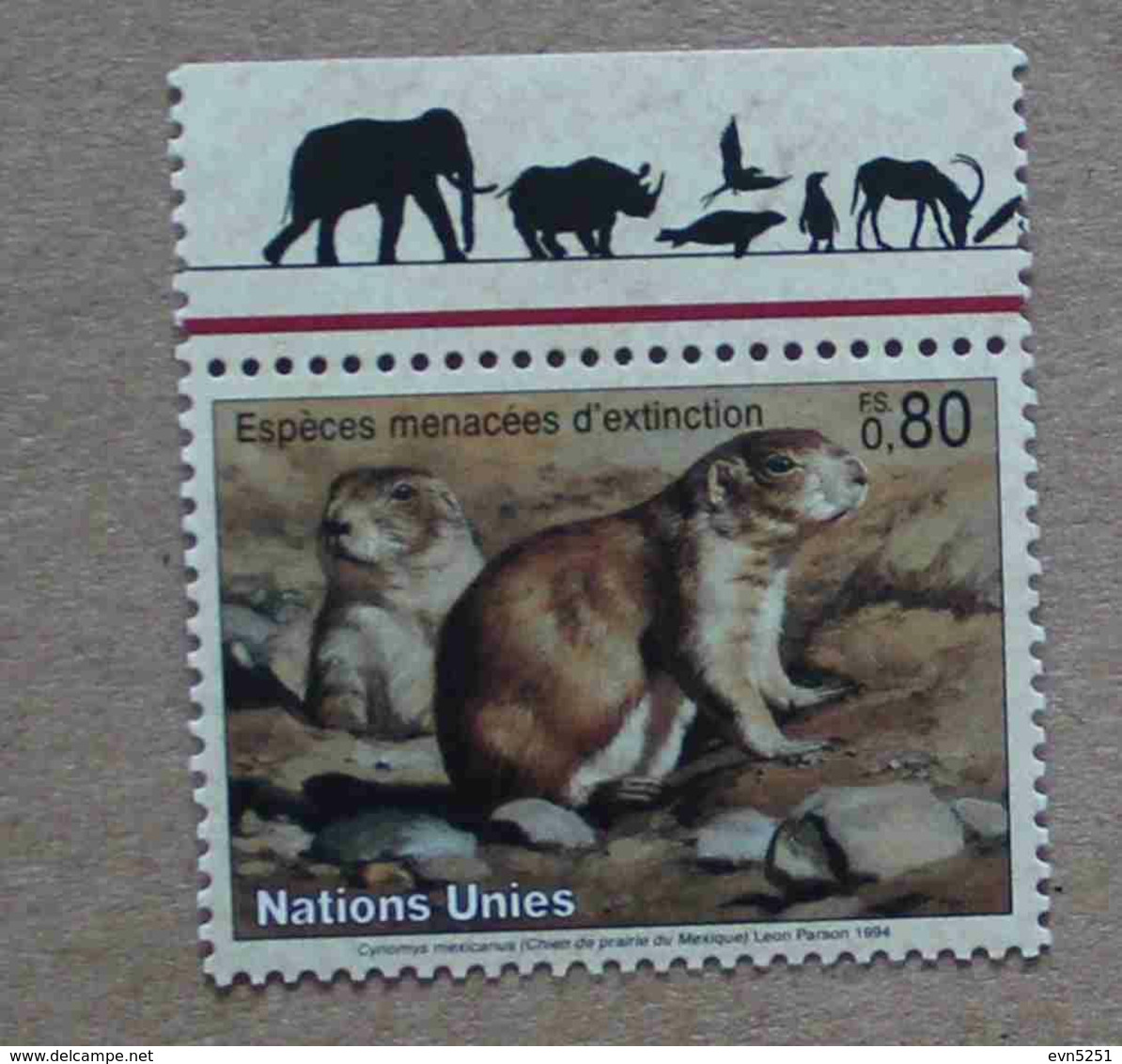 Ge94-01 : Nations-Unies (Genève) / Protection De La Nature - Cynomys Mexicamus ( Chiens De Prairie) - Neufs