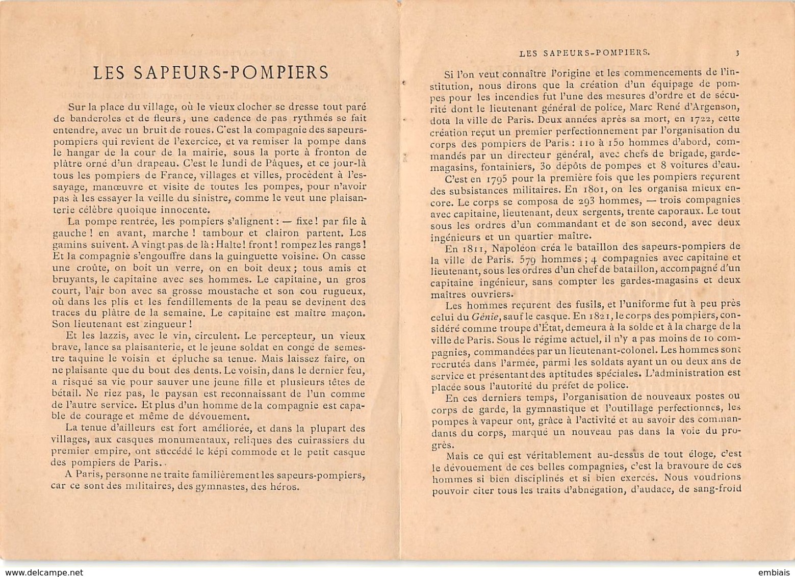LES SAPEURS POMPIERS N°3 - Histoire- Nouvelle Imagerie Patriotique. Chromotypographie A.Quantin.Paris - Histoire