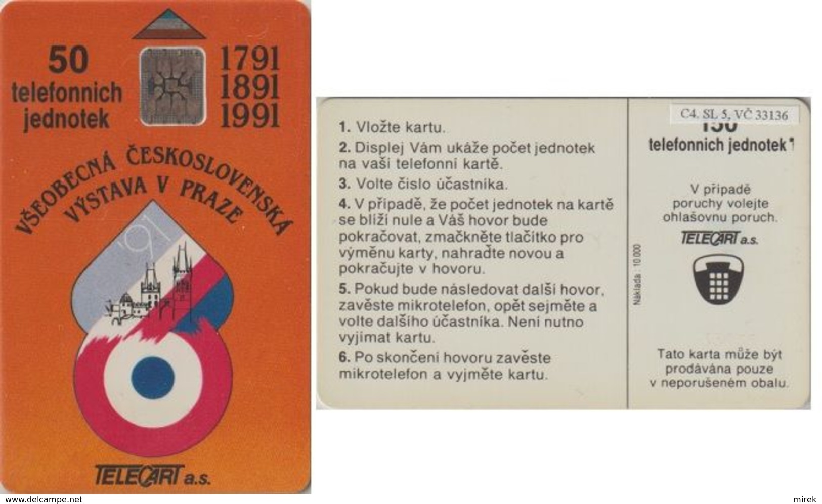 1/ Czechoslovakia; C3. SL5, CN: 33116 - Checoslovaquia