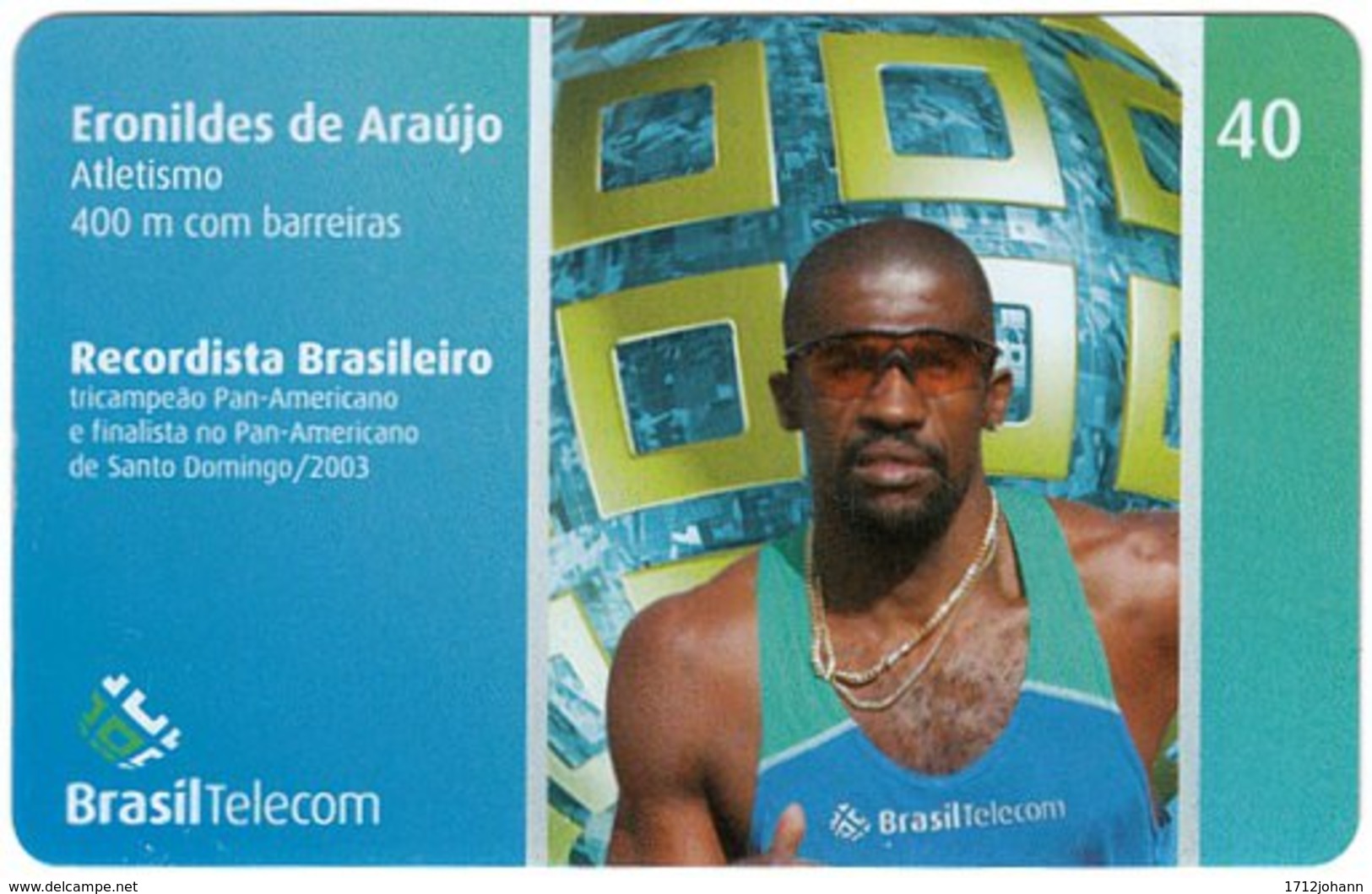 BRASIL M-860 Magnetic BrasilTelecom - Sport, Olympic Medal Winner - Used - Brasilien