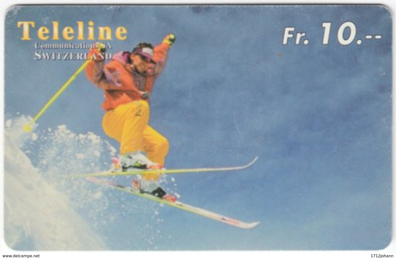 SWITZERLAND C-851 Prepaid Teleline - Leisure, Freestyle-skiing - Used - Suisse