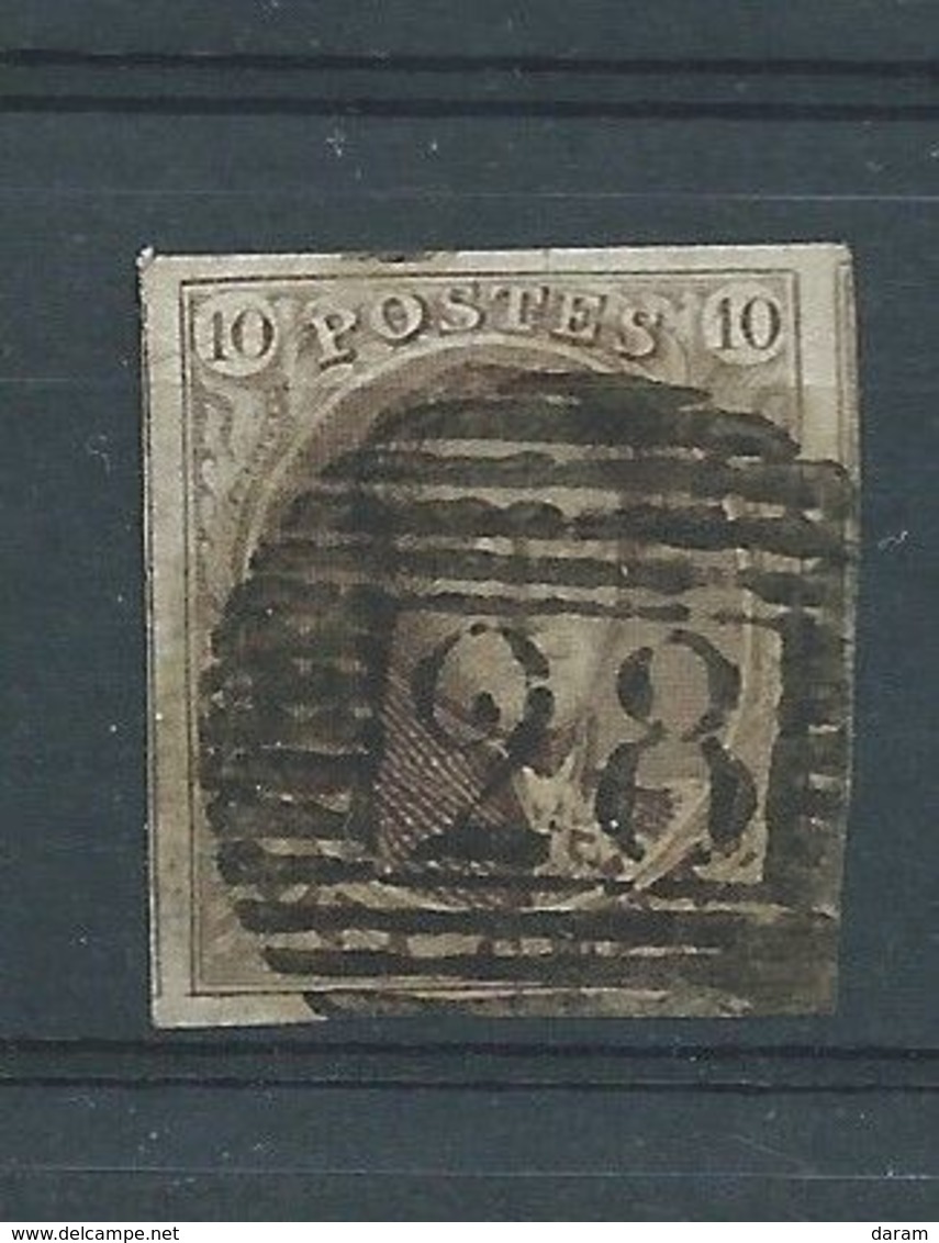N°10  OBLITERE P 28 CINEY - 1858-1862 Medallions (9/12)