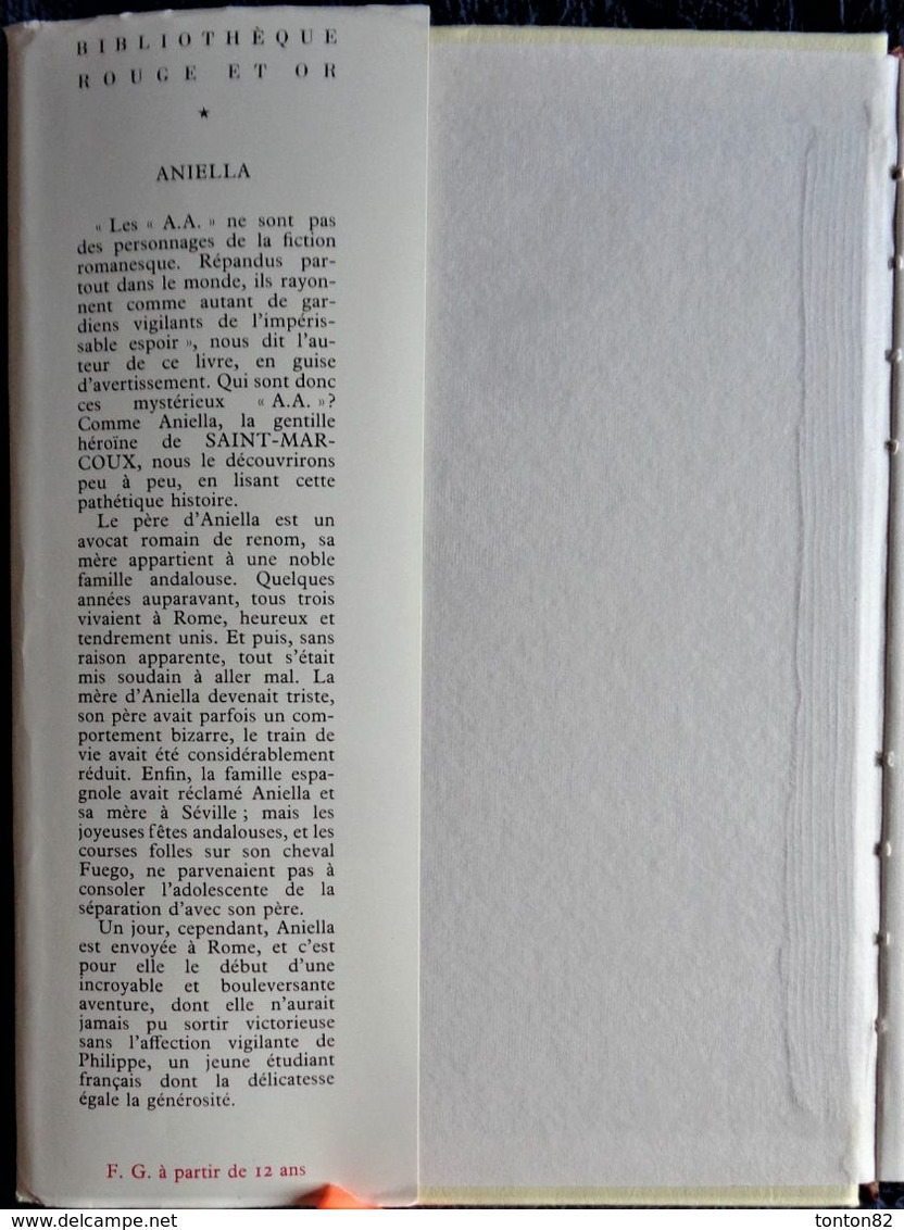 Saint-Marcoux - Aniéla - Bibliothèque Rouge et Or - N° 633 - ( 1962 ) . ( Avec jaquette ) .