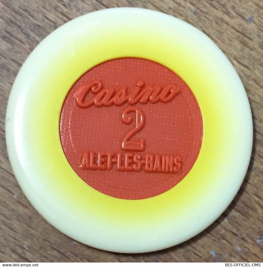 11 ALET-LES-BAINS CASINO JETON DE 2 ANCIENS FRANCS CHIP TOKENS COINS - Casino