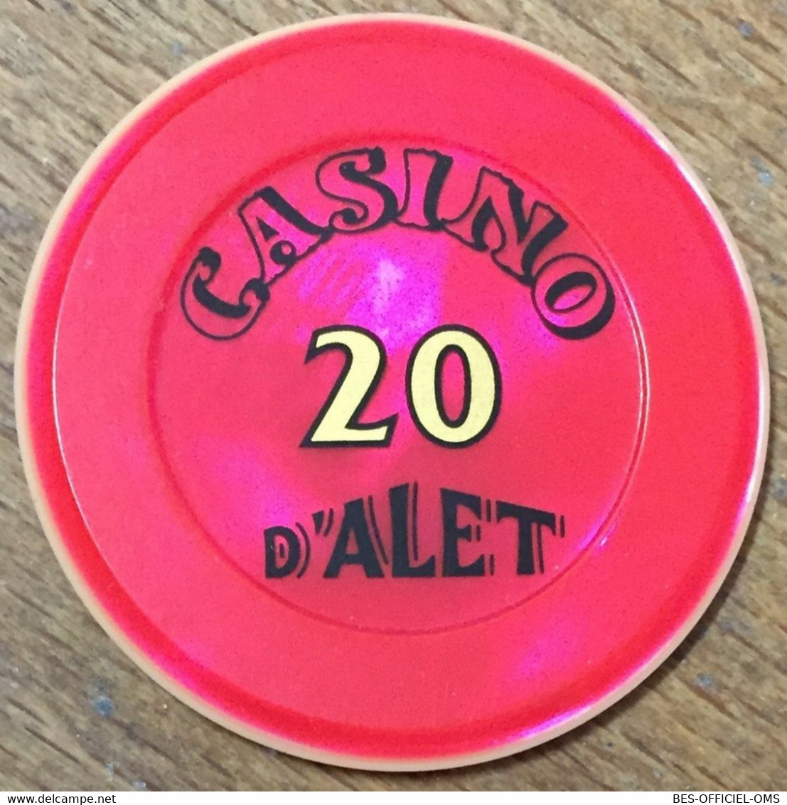 11 ALET-LES-BAINS CASINO D'ALET JETON DE 20 FRANCS N°00278 CHIP TOKENS COINS - Casino