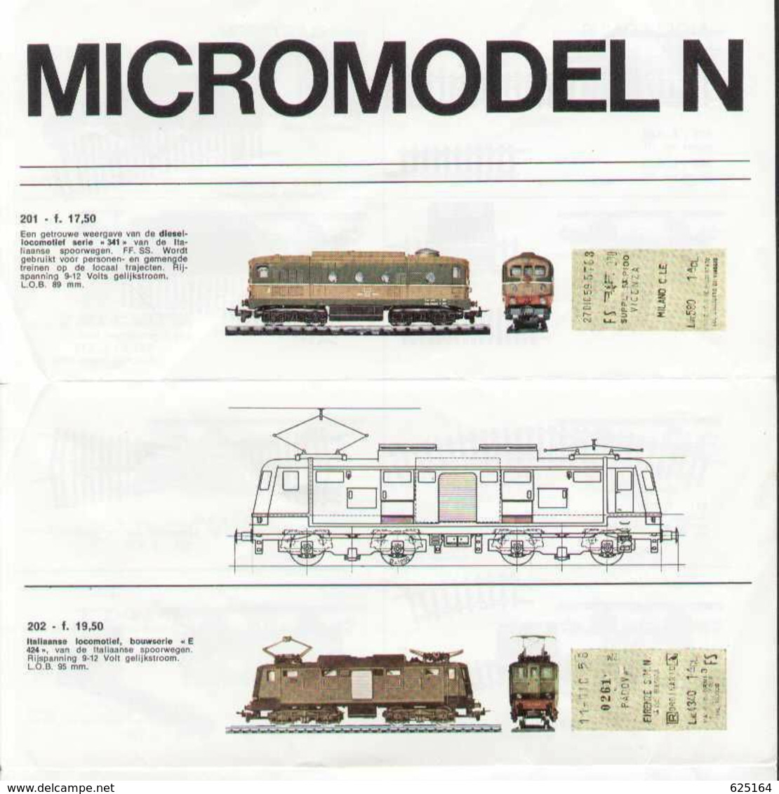 Catalogue LIMA 1966/67 Electrische Treinen N 1/160 - Fiammingo