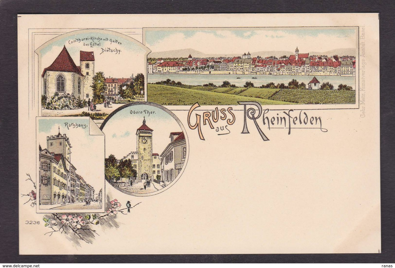 CPA Suisse Helvétia Schweiz Svizzera Non Circulé Litho Gruss Canton D' Argovie Rheinfelden - Rheinfelden