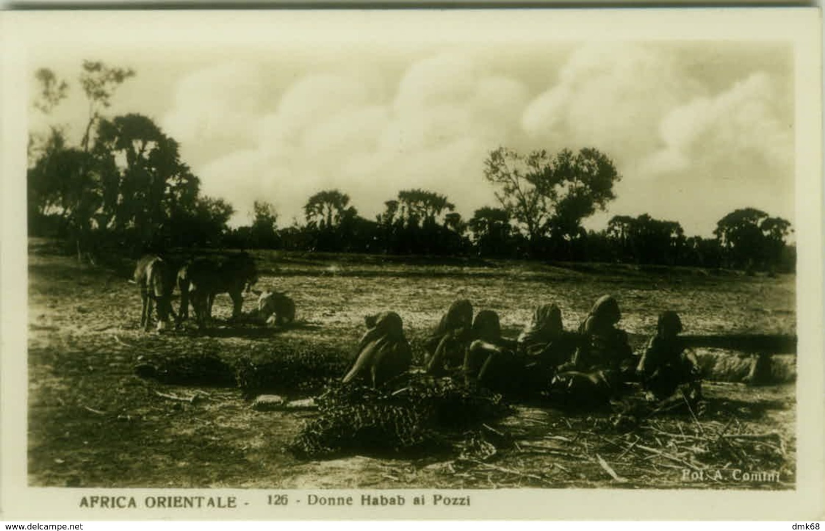 AFRICA - ERITREA - DONNE HABAB AI POZZI / HABAB WOMEN - EDIZIONE COMINI 1920s ( BG9488) - Eritrea