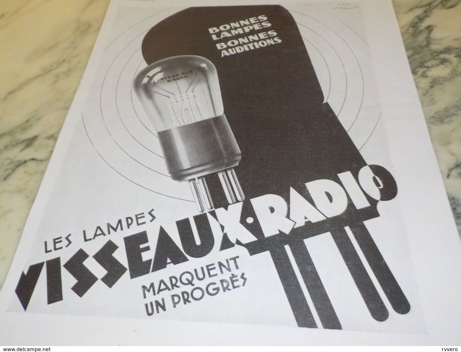 ANCIENNE PUBLICITE LAMPES RADIO VISSEAUX  1930 - Other & Unclassified