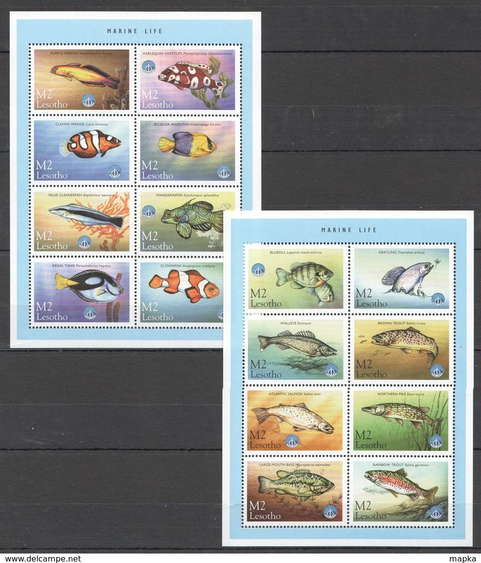 PK085 LESOTHO FISH & MARINE LIFE 2KB MNH - Meereswelt