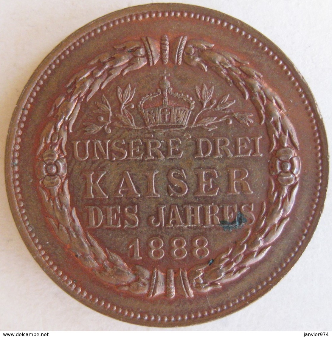 Médaille Unsere Drei Kaiser Des Jahres 1888 . 3 Empereur Prussiens. - Monarquía/ Nobleza