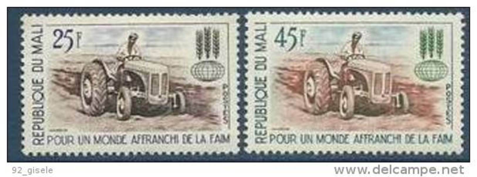 Mali YT 45 & 46 " Contre La Faim " 1963 Neuf** - Malí (1959-...)