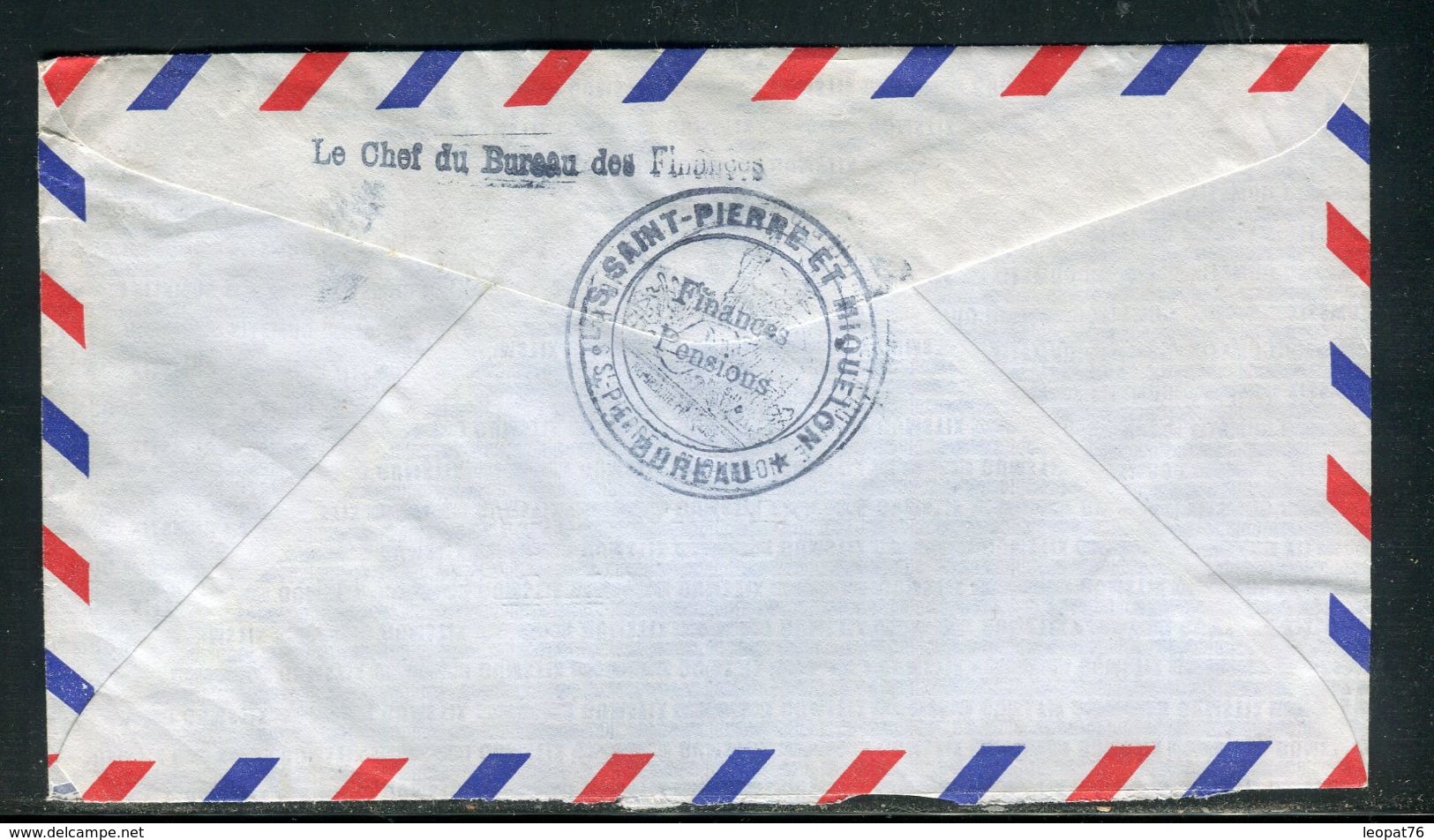 Enveloppe Du Bureau Des Finances De St Pierre Et Miquelon Pour Un Député à Paris En 1950 - Prix Fixe !!!! - Réf A 26 - Briefe U. Dokumente