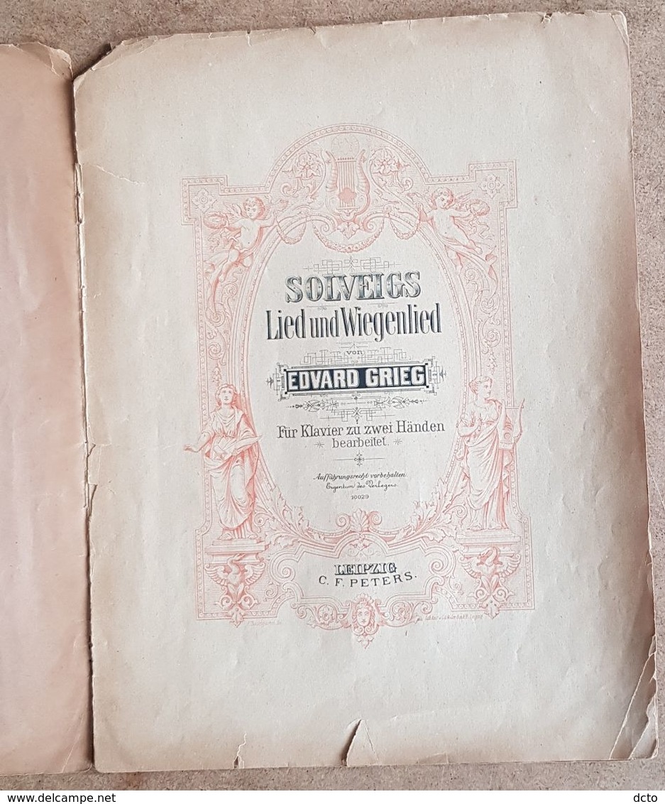 Partition GRIEG Solvejgs Lied Und Wiegenlied Aus Peer Gynt. Klavier  Zu 2 Händen. Ed. PETERS N° 3515 (7 Pages) - Instruments à Clavier