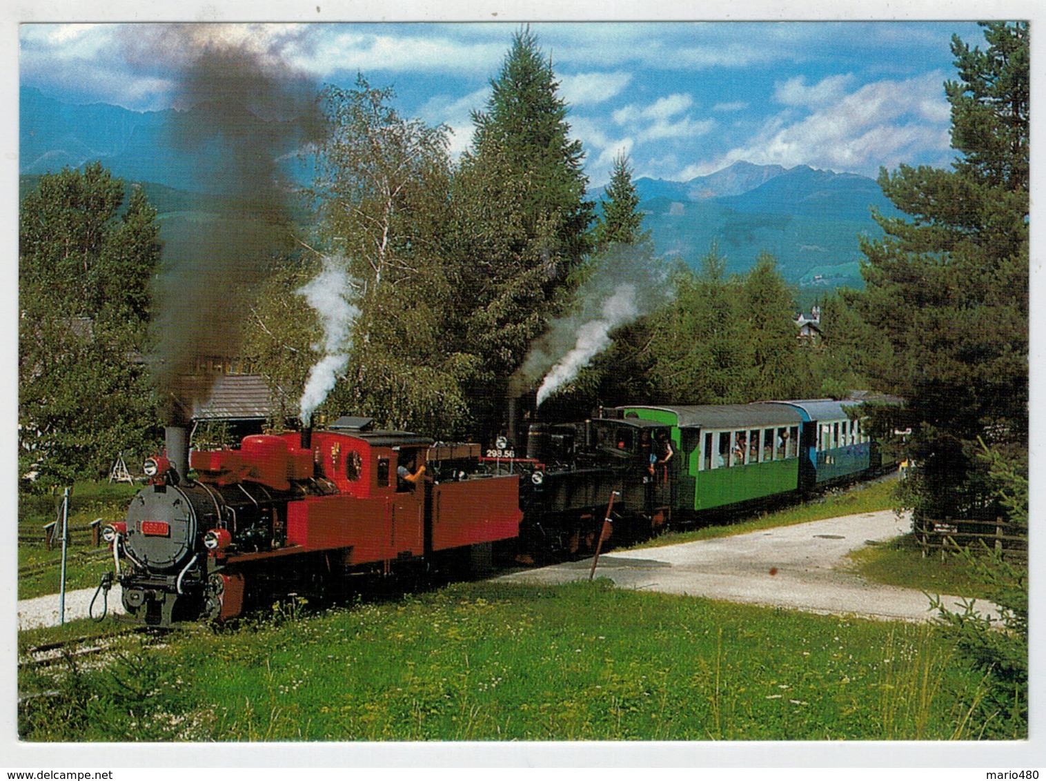 AUSTRIA      TREIN- ZUG- TRAIN- TRENI- GARE- BAHNHOF- STATION- STAZIONI   2 SCAN  (VIAGGIATA) - Eisenbahnen