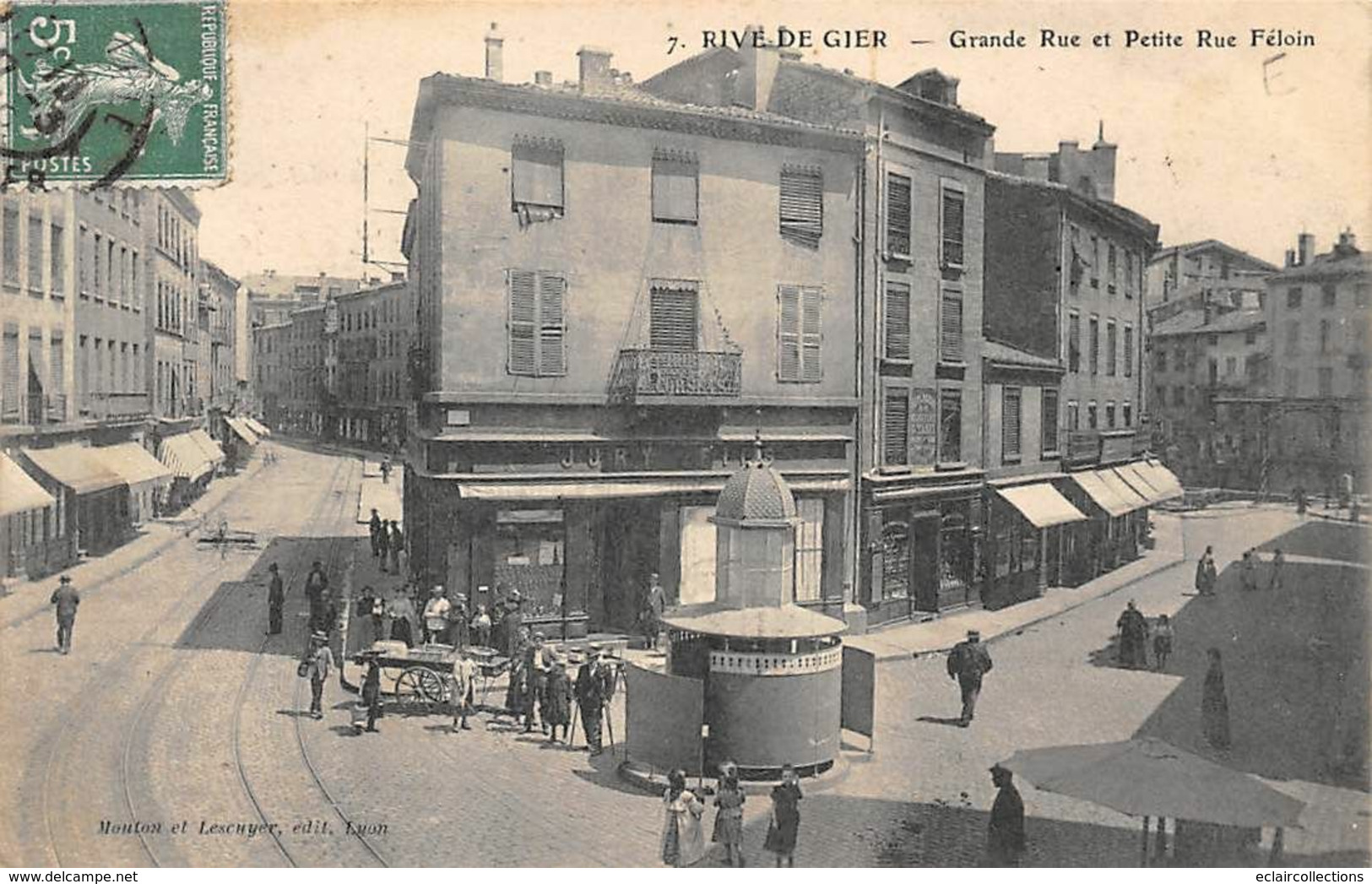 Rive De Gier         42      Grande Rue Et Petite Rue Féloin        (voir Scan) - Rive De Gier