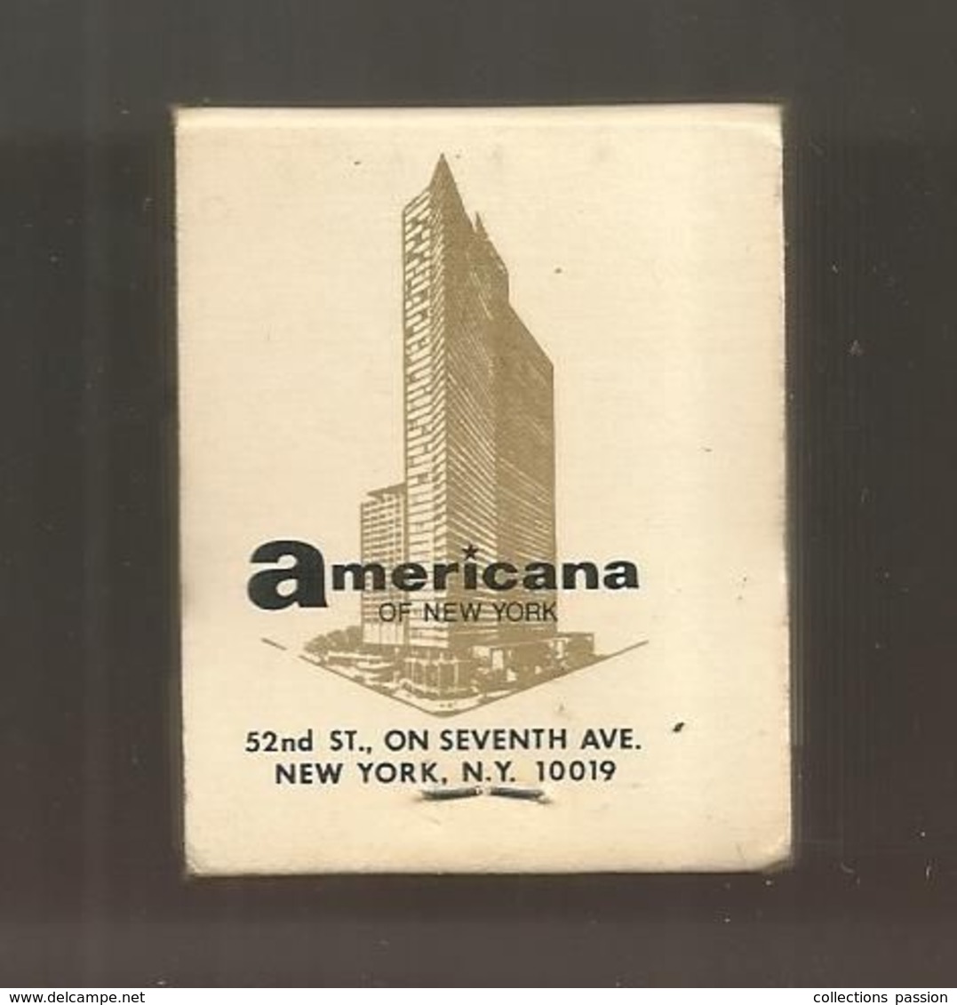 Boite D'allumettes , Etats Unis, AMERICANA Of NEW YORK , 2 Scans - Scatole Di Fiammiferi