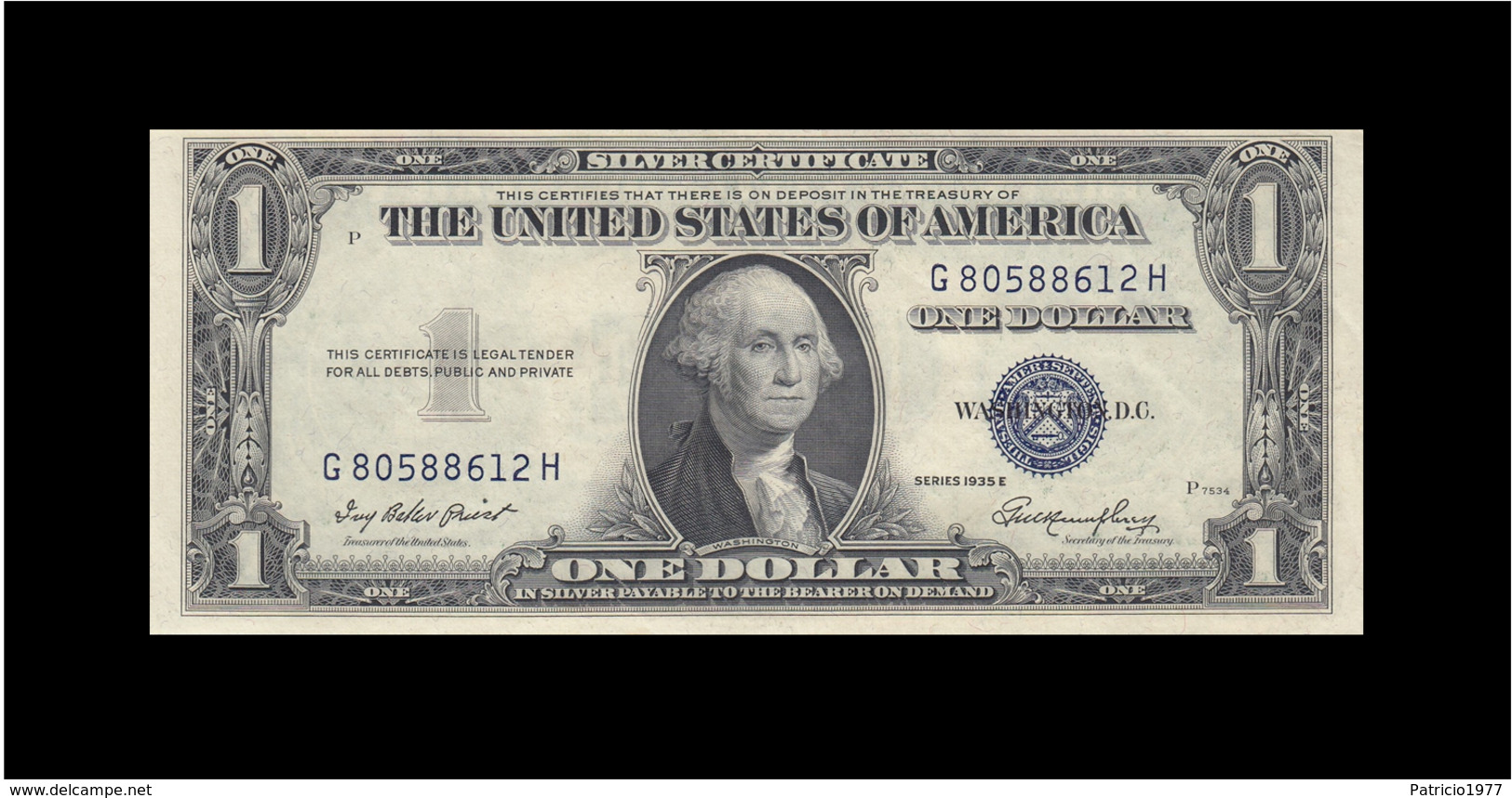 1935-E UNITED STATES SILVER CERTIFICATE $1 (( GEM UNC )) - Certificaten Van Zilver (1928-1957)