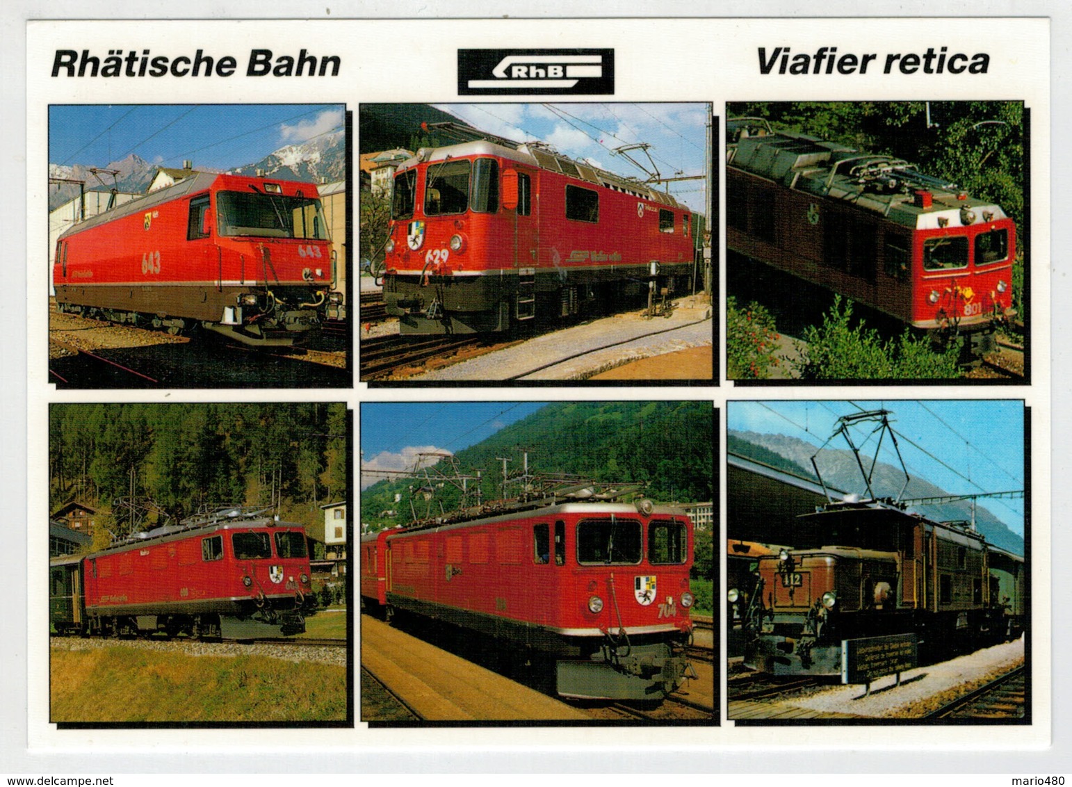 SVIZZERA     TREIN- ZUG- TRAIN- TRENI- GARE- BAHNHOF- STATION- STAZIONI   2 SCAN  (NUOVA) - Eisenbahnen