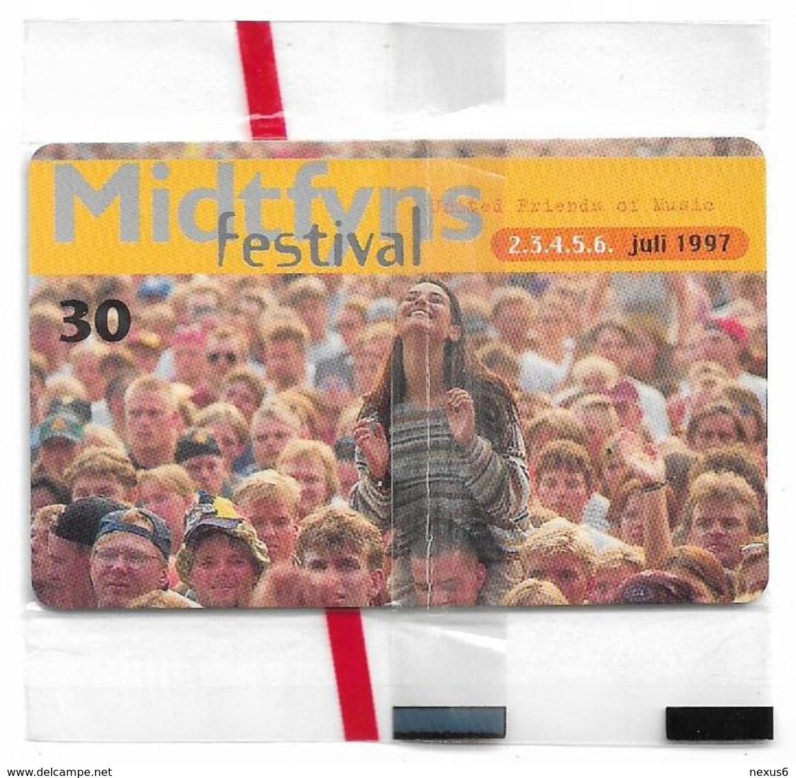 Denmark - Tele Danmark (chip) - Midtfyns Festival 97 - TDS026 - 05.1997, 30kr, 10.300ex, NSB - Danimarca
