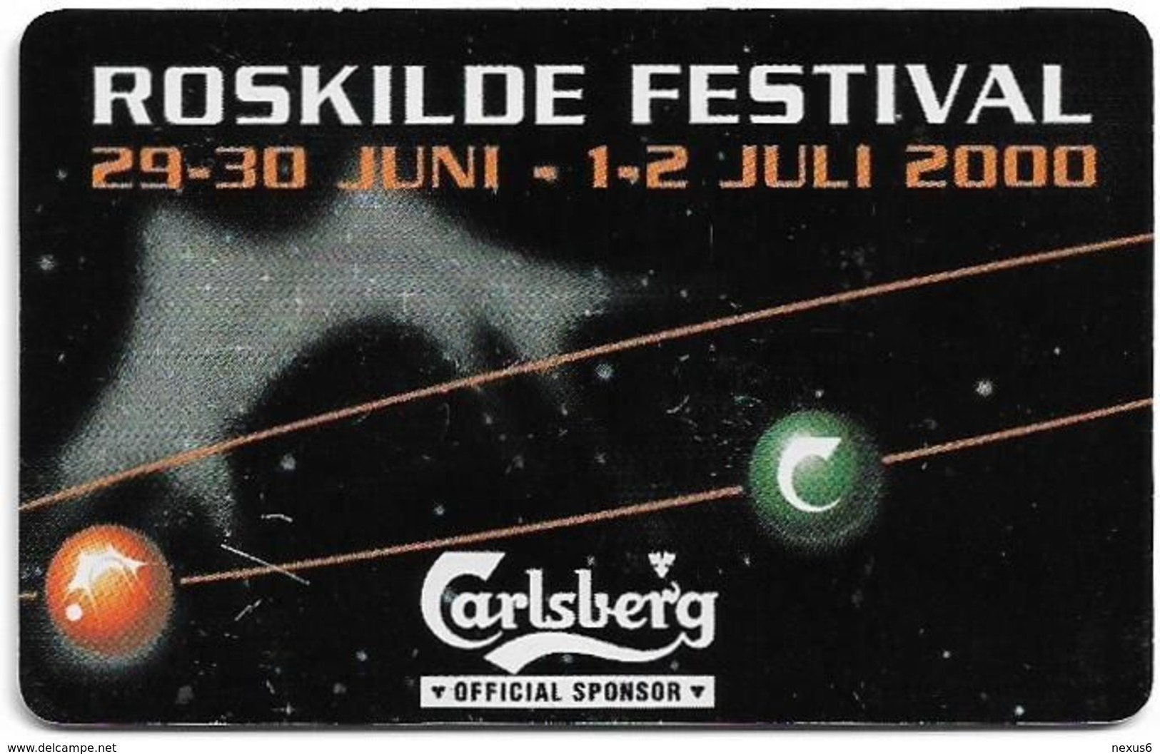 Denmark - Tele Danmark (chip) - Roskilde Festival '00 - Carlsberg - TDR030 - 03.2002, 12.300ex, 30kr, Used - Denmark