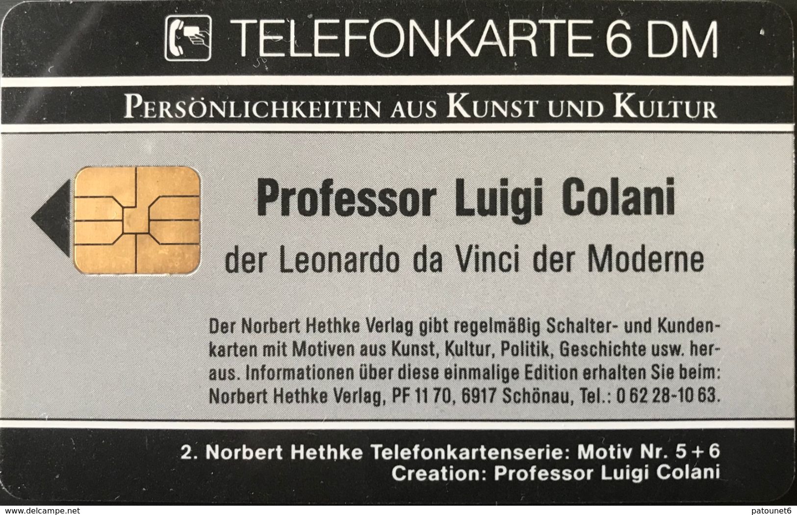 ALLEMAGNE  -  Phonecard  -  Professor Luigi Colani  -  6 DM - K-Serie : Serie Clienti