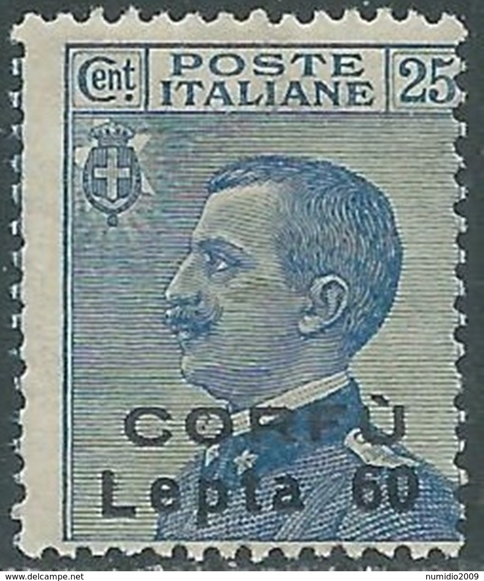 1923 CORFU EFFIGIE 60 L SU 25 CENT MNH ** - RA20 - Corfu