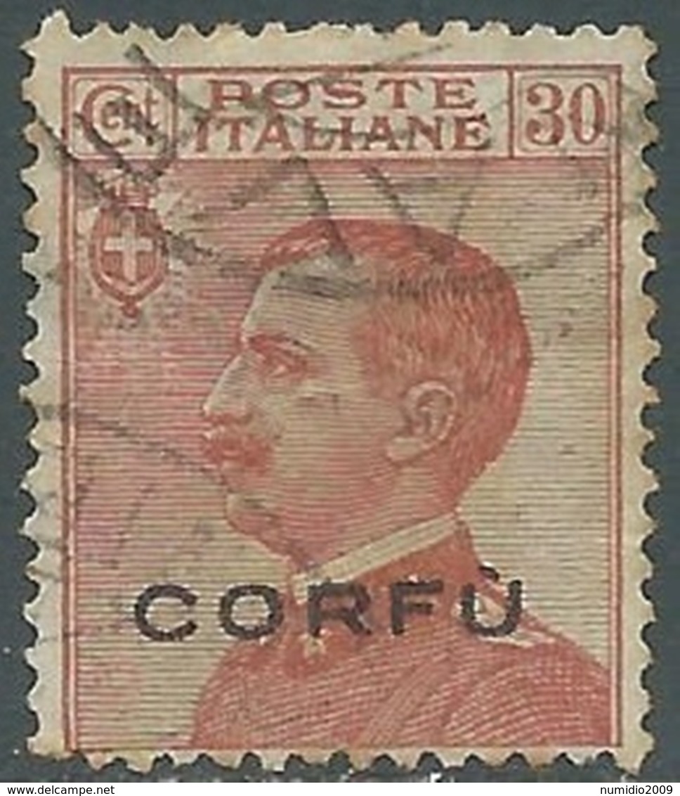 1923 CORFU USATO EFFIGIE 20 CENT - RA28-2 - Corfou