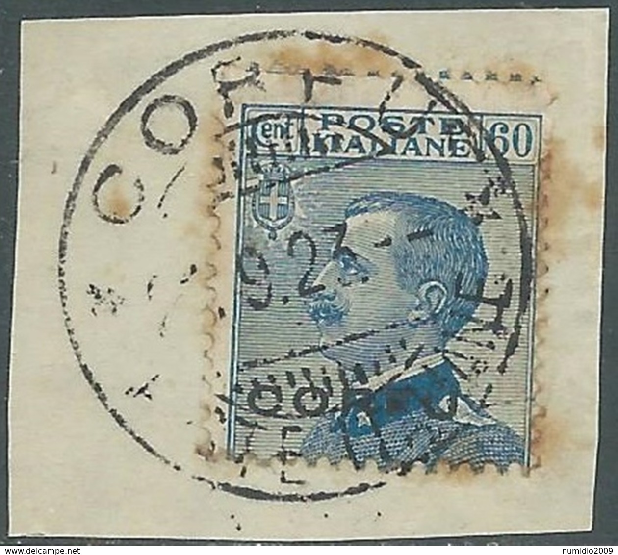 1923 CORFU USATO EFFIGIE 60 CENT - RA28-9 - Corfu