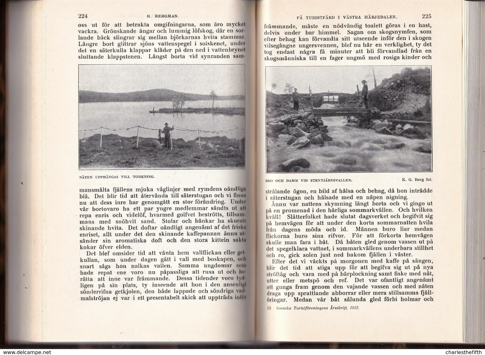 SVENSKA TURISTFÖRENINGENS ARSSKRIFT 1913 - SWEDISH TOURIST ASSOCIATION'S ANNUAL WRITING 1913 - RARE !!! - Libros Antiguos Y De Colección