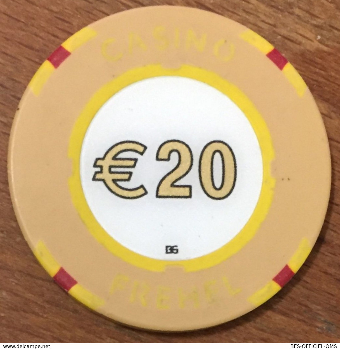 22 FREHEL CASINO JETON DE 20 EUROS CHIP COINS TOKENS GAMING - Casino