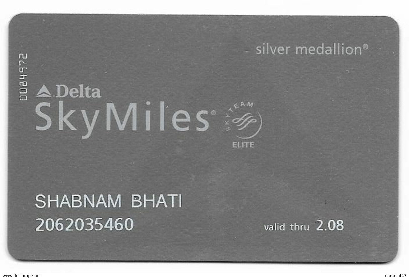 Delta, Frequent Flyer Rewards Card, # Airlines-23 - Carte Di Credito (scadenza Min. 10 Anni)