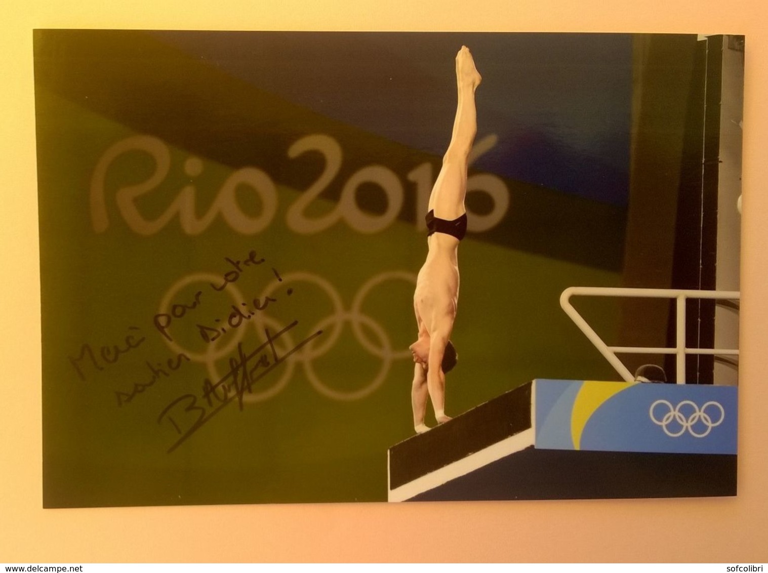 NATATION - Benjamin AUFFRET (RIO 2016)....Signature...Autographe Véritable.... - Andere & Zonder Classificatie