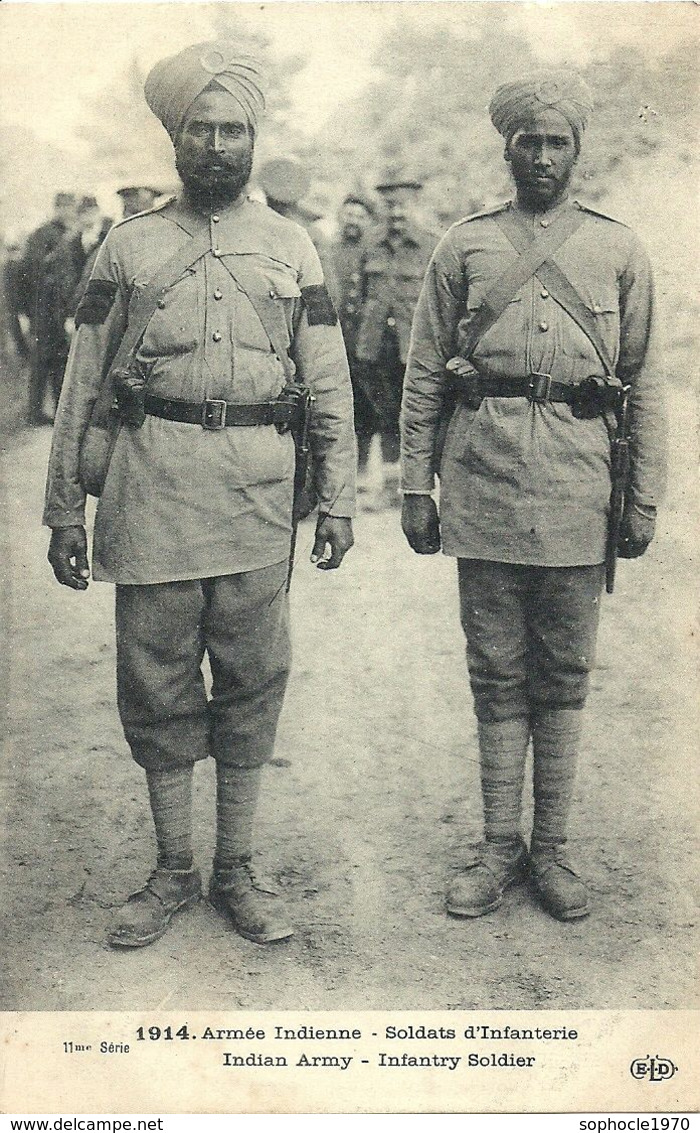 08 - 2020 - ASIE - INDE - Armée Indienne - Soldats D'Infanterie - Guerre 14 - India