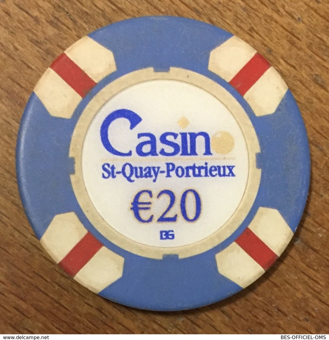 22 SAINT QUAY PORTRIEUX CASINO JETON 20 EUROS CHIP COINS TOKENS GAMING - Casino