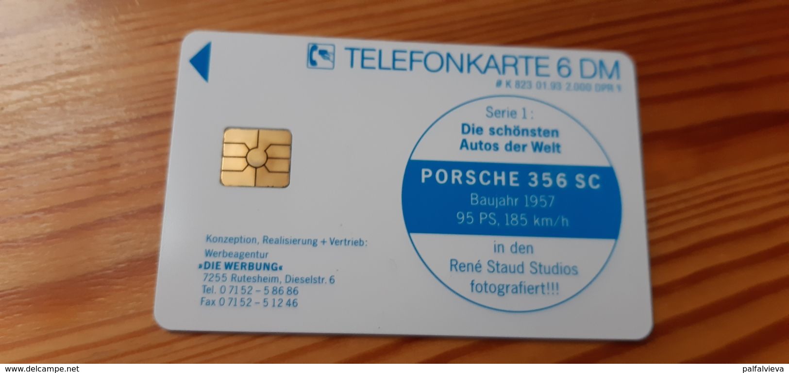 Phonecard Germany K 823 01.93. Car, Porsche, 2.000 Ex.MINT! - K-Series : Série Clients