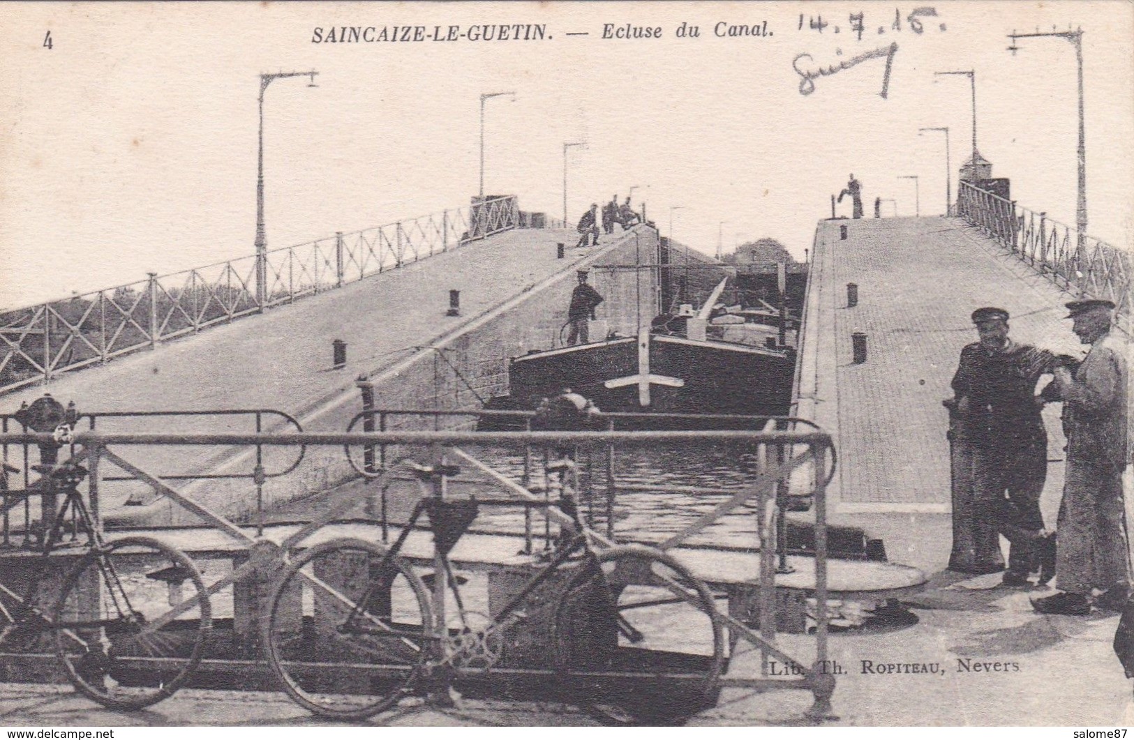 Cpa SAINGAIZE LE GUETIN ECLUSE DU CANAL - Other & Unclassified