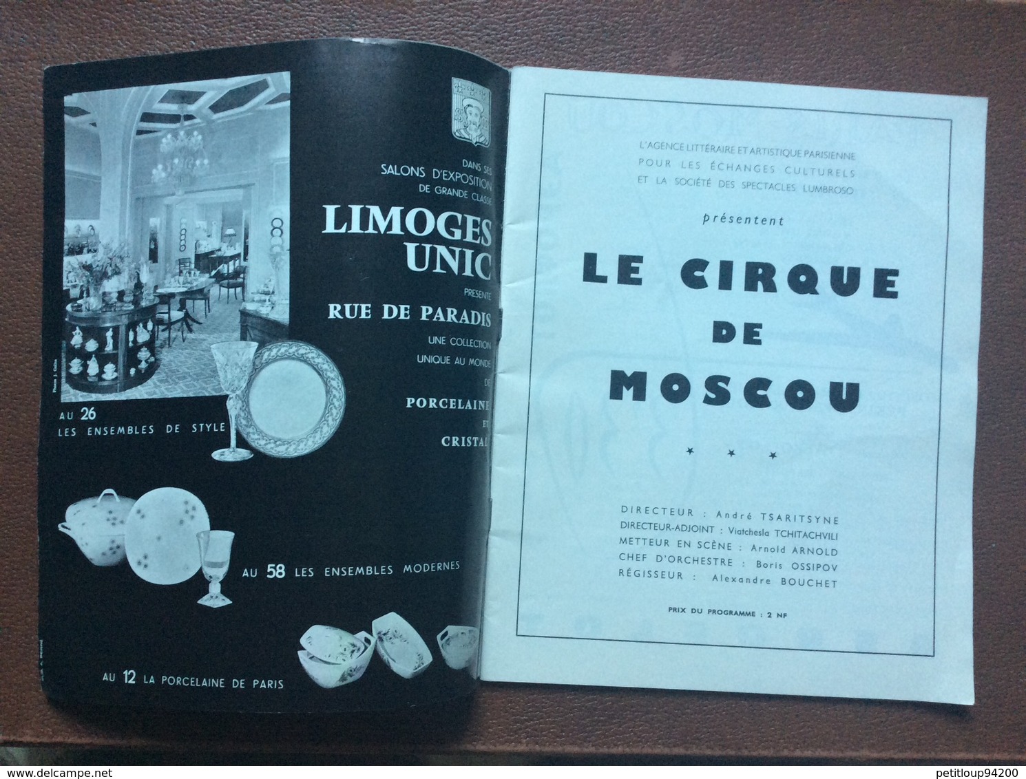 ALBUM PROGRAMME CIRQUE  CIRQUE DE MOSCOU 1960 - Programmi