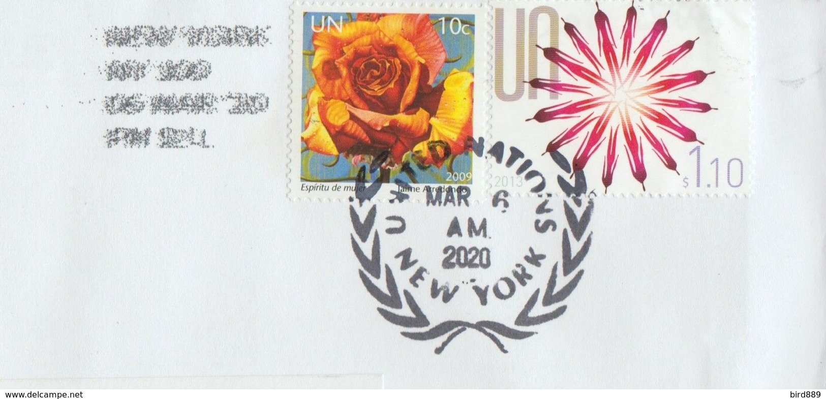 United Nations Flower 2 Stamps Used Beautiful Cancel - Collections, Lots & Séries