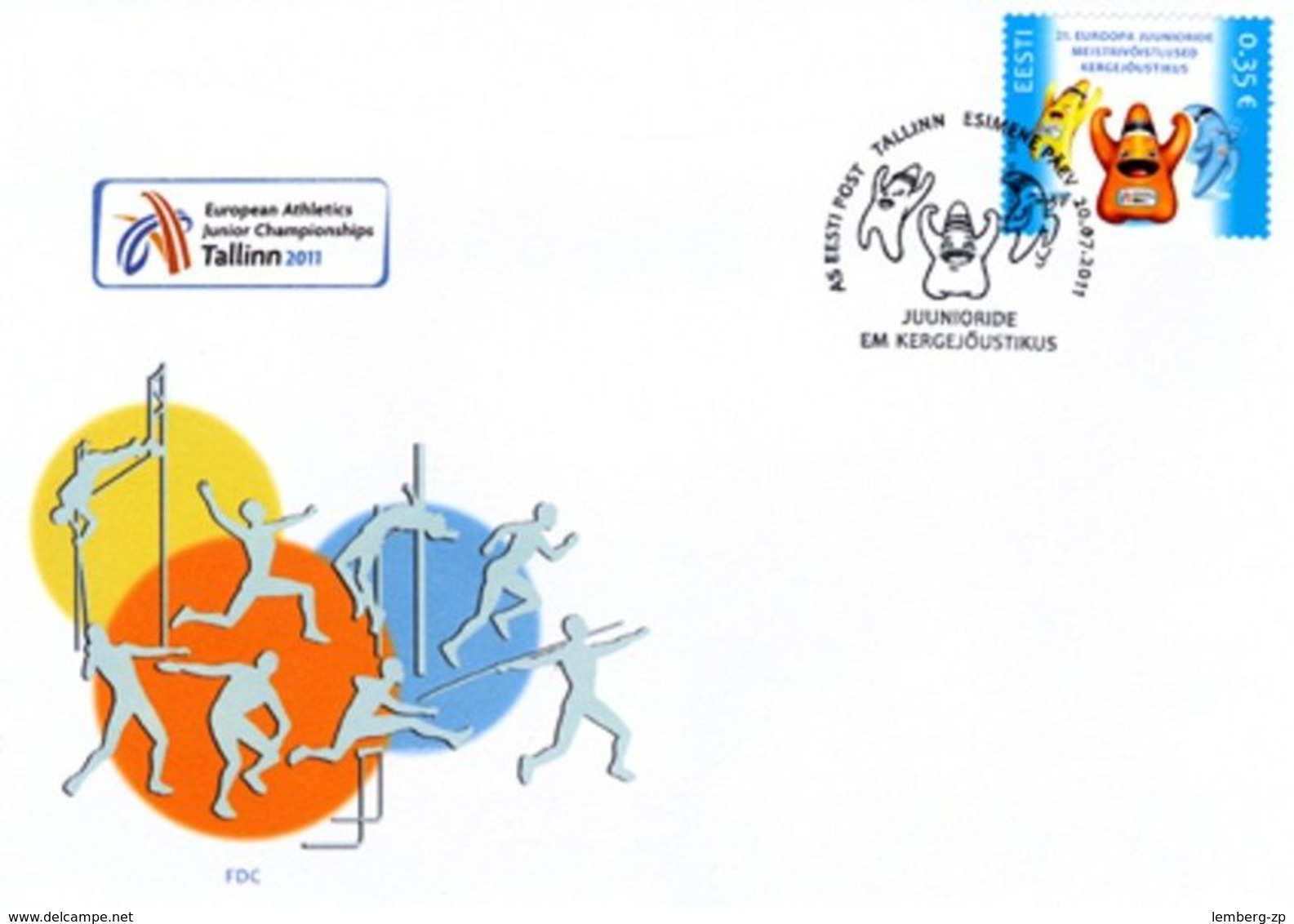 2395 - Estonia - 2011 - Junior Athletics Championship - FDC - Lemberg-Zp - Estonie