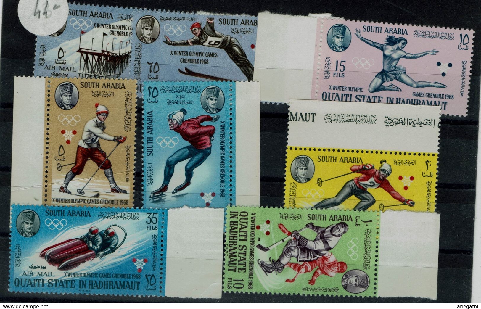 ADEN (QU`AITI STATE IN HADHRAMAUT) 1967 WINTER OLYMPICS GAMES GRENOBLE 68 MI No 123-30 MNH VF!! - Winter 1968: Grenoble