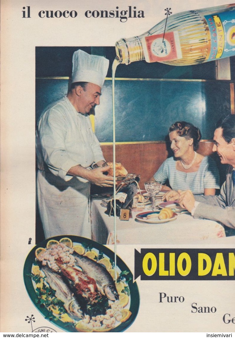 (pagine-pages)PUBBLICITA' OLIO DANTE  Tempo1957. - Altri & Non Classificati