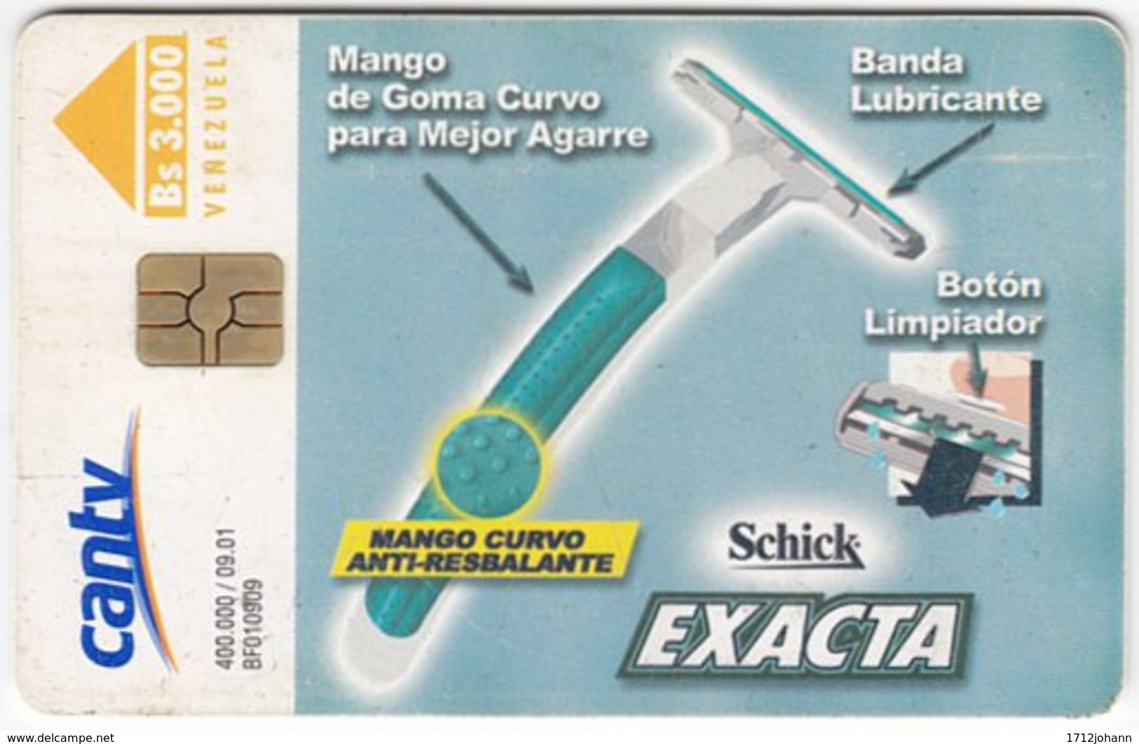 VENEZUELA B-736 Chip CanTV - Advertising, Body Care - Used - Venezuela