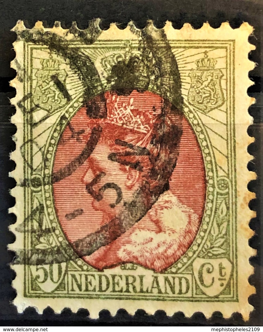 NETHERLANDS 1914 - Canceled - Sc# 81 - 50c - Used Stamps