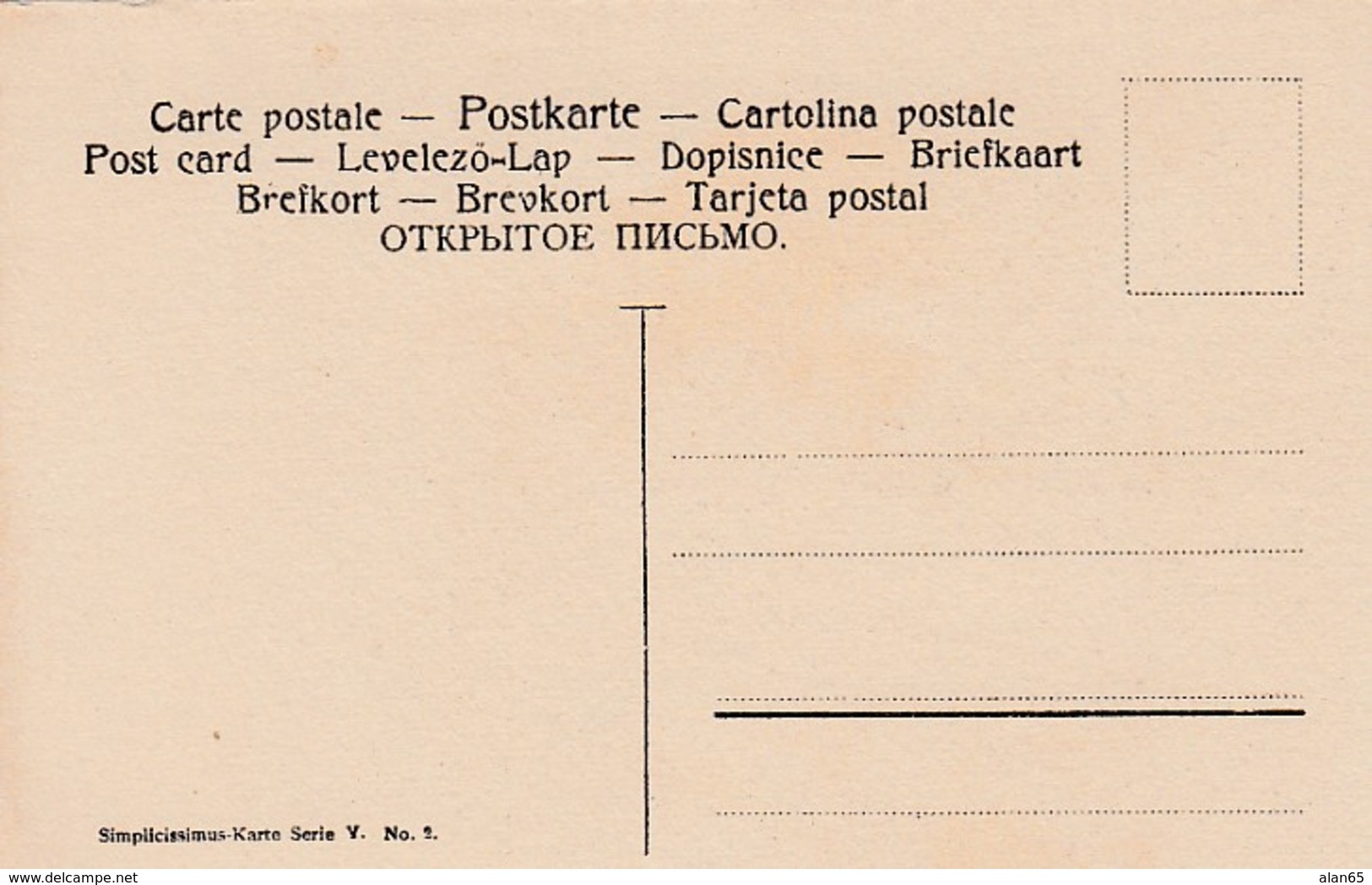 Reznicek Artist Signed Image Couple Dances Simplicissimus Series V No. 2 C1900s/10s Vintage Postcard - Reznicek, Ferdinand Von